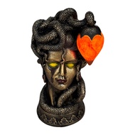 Gorgon Table Lamp Retro Greek Mythology Gorgon Statue Desk Lamp Night Light for Bedroom Living Room 