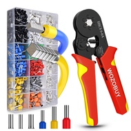 Ferrule Crimping Tool Kit  AWG 23-7 Self-adjustable Ratchet Wire Crimping Pliers Set Electrical with Wire Terminals Min Tools Se