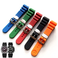 20mm 22mm Silicone Watch Band for SEIKO SKX007 009 SRP777J1 Diving  Abalone Canned Resin Watch Strap