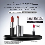 [LIVESTREAM KOL+SVIP T6] MAC - Set of 2 Piece: Macximal Matte Lipstick, Locked Kiss Lipstick