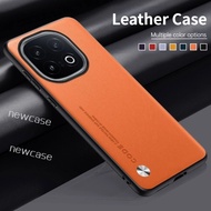 Luxury Leather Mobile Casing For iQOO 15 13 5G 2025 iQOO15 iQOO13 Plain Skin Anti Fingerprint Phone 