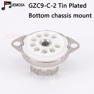 10PCS 9pin Ceramic tube sockets GZC9-C Valve Tube Base for 6DJ8 12AX7 ECC83 6922 ECC88 EL84 12AU7 Vaccum Tube Amplifier Hifi