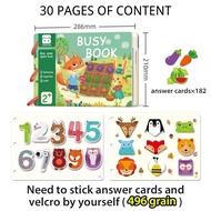 NIKO 30 Pages Sticker Game Busy Book For Toddlers Baby Activity Book Early Education Learning Book