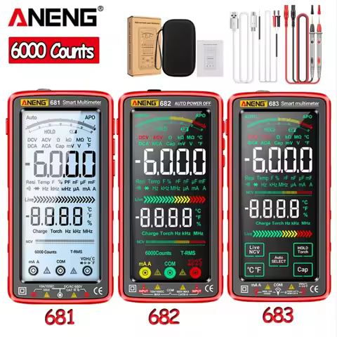 ANENG 681/682/683 Pro 6000 Count Voltage Tester Current Meter Rechargable Digital Multimeter Non-con