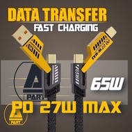 DATA CABLE CHARGER CABLE 65W PD 27W MAX ORIGINAL