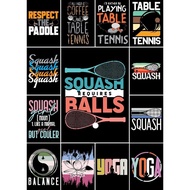 Table Tennis Ping Pong Text Art Poster  SportsThemed Interior Design Wall Decor Print for Home  Game Room