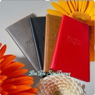High-quality PVC leather menu cover, small A4 size (15x30cm inside), 10 leaves, all 04 colors for re