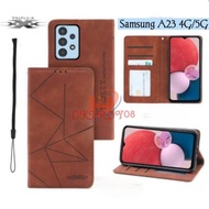 Flip Magnet Casing Samsung A23 4G / Samsung A23 5G Core - Casing Flip Cover Wallet Sarung Hp - Casin