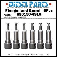 6Pcs Plunger 4910 Plunger and Barrel Assembly 090150-4910 for MITSUBISHI Fuso Canter