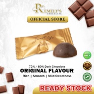 Remely’s Chocolate 🍫 Original Flavour 72 Dark Chocolate 80 Dark Chocolate Individual Pack Pure Cocoa Butter Coklat Viral