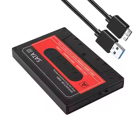 For General Portable Hard Drive Case Tape Shape Hard Drive Enclosure 5Gbps External Hard Drive Reade