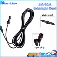 Solar light extension cord 5m/10m, thickened outdoor cable, 2-pin plug