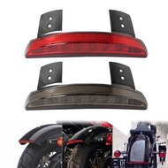 ไฟไฟเบรกนำพับรถจักรยานยนต์สีเทา/แดงสามเส้นสัญญาณเลี้ยวสำหรับ Harley Sportster 883 1200