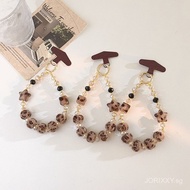 Niche Star Beaded Phone Case Chain Leopard Star Cartoon Keychain Bag Pendant Car Key Chain455