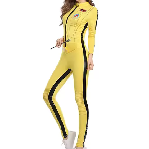 HN8 Kill Bill, bride Kill Bill, yellow jumpsuit Cosplay costume8…Gf