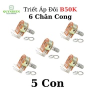Triết Áp Đôi B50K 6 Chân Cong Combo 5 Con - Linh Kiện Quỳnh Diễn