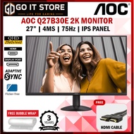 AOC Q27B30E 27" QHD 2K 75Hz 4ms  IPS Monitor (HDMI / DP)