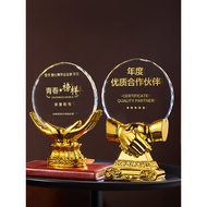 Excellent Custom Handshake Heart Supplier Customized Annual Meeting Contribution Award Engraved Meda