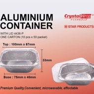 STAR PRODUCTS ALUMINIUM CONTAINER WITH LID 4436-P 10PCS