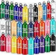 Uiifan 32 Pcs Aluminum Water Bottle 24 oz Thank You Gift Bottle Lightweight Water Bottles Leakproof 