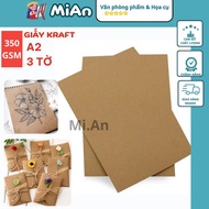[Mi.An Art] kraft Paper 350gsm Thick kraft Paper, Craft / kraft Paper Is Card, Book Cover, SIZE A2 -