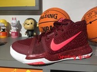 S.G Nike Kyrie 3 PS 耐磨大底 潑墨 中童 籃球鞋 運動鞋 869985-681 紅白