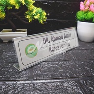 Acrylic Table name - name desk 7x25