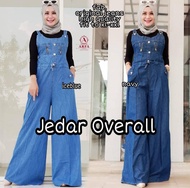 Jedar Overall Kulot Jeans - Baju Kodok jumbo Wanita Terkini - No Inner