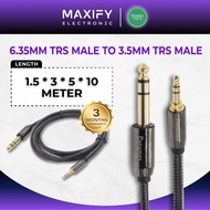 Panamax 1.5 / 3 / 5 / 10 Meter 6.35MM Stereo Male to 3.5MM Stereo Male Audio cable = PX-1239G