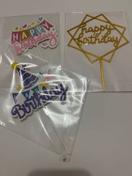 Happy Birthday 生日插牌