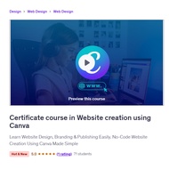 Canva Video Course-Certificate course in Website creation using Canva | Learn Canva 2025 | Web desig