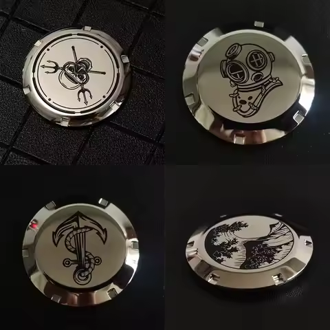 Mod 33MM Silver Stainless Steel Solid Watch Bottom Cover Case Back For SKX007 SNZF1 SNZF53 NEW SEIKO