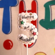 [Shop] Happy Birthday Number Candle Dream Boy Starry Birthday Number Cake Decoration diy Premium a.5