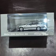 Mortal E36 Touring Silver Alpina B8 Diecast Miniscale Car Collection 1/64