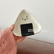 Super Cute Rice Ball Shape Cartoon Seasoning Dish Saucer Dish Vinegar Dish Underglaze Color Special 