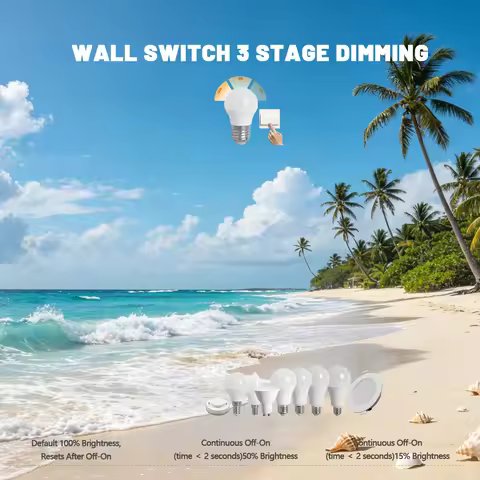 3 Way LED Light Bulb Dimmer Light Bulb Soft White Cool White Choice 3way Base E27 E14 GU10 GX53 Thre