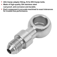 AN-4 Eye Banjo Adapter Stainless Steel Fitting Accessory Fit for M12 Bolts
