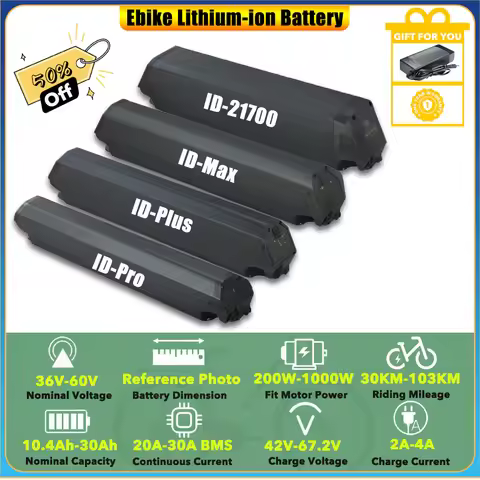 Reention Dorado Pro Plus Max Lithium Battery Pack 36V 48V 52V 10.4Ah 14Ah 15Ah 17.5Ah 20Ah 25Ah Ebik