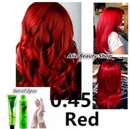Red Hair Color with Oxidant ( 0.45 Bremod Permanent Hair Color )