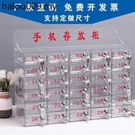 Mobile Phone Storage Cabinet Transparent Acrylic Lock Storage Box Mobile Phone Storage Box Employee 