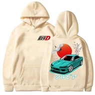 Anime Initial D Drift Hoodie Men Japanese Anime Ae86 Printed Streetwear Sweatshirt Men