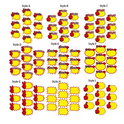 10Pcs Supermarket Advertising Sign Price Tags Price Tags Price Tickets Label Price Tag Label for Sto