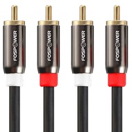 2 RCA M/M Stereo Audio Cable [24K Gold Plated | Copper Core] 2RCA Male to 2RCA Male [Left/Right] Pre