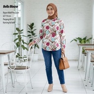 KEMEJA BELLA PREMIUM RAYON BLOUSE BLOUSE/ RAYON MOTIFWanita RAYON MOTIF SHIRT/