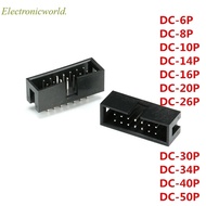 10pcs dip 6/10/20/26/34 PIN 2.54MM pitch MALE SOCKET straight idc box headers PCB CONNECTOR DOUBLE R
