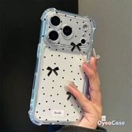 Polka Dot Ribbon Bow Clear Case For Vivo V21E V20 SE V19 Neo V17 Pro V9 V5 Plus Y3 Y3S T4 Lite Ultra