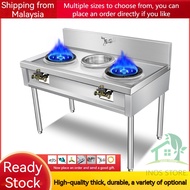 【Ready Stock】Stainless Steel High Pressure 2 Burner Kwali Range / Dapur Gas 2 Tungku Stove/Stainless