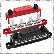 (BVWG) 2 Piece 250A 12V Bus Bar Battery Power Distribution Block Plastic+Metal 4 X 3/8Inch Posts 6 X