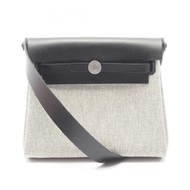 【二手】愛馬仕 HERMES 單肩背包 Herbag Zip Mini 米白色 085414CK 米白色/黑色 其他 Herbag Zip Mini 米白色/黑色