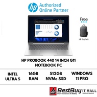 HP PROBOOK 440 G11 B7TW3PT LAPTOP(INTEL CORE ULTRA 5 125U/ INTEL GRAPHICS/ 16GB DDR5 RAM/ 512GB PCIe